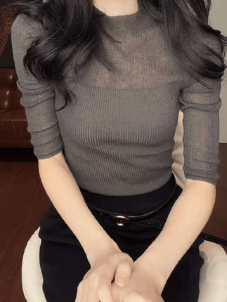 #上衣穿搭 #打底衫 #针织衫#休闲百搭#内搭