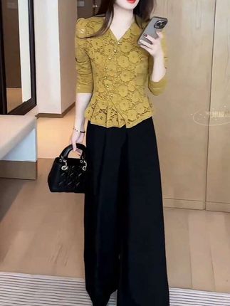 时尚套装裙2025春秋时尚洋气修身显瘦上衣轻熟仙女:/ 风时尚套装