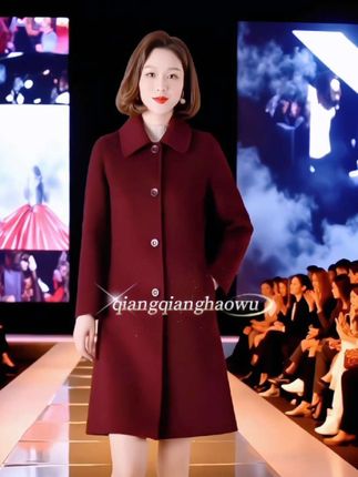 ziyang/孜洋秋冬新款百分百双面绵羊毛大衣高端显瘦气质百搭#穿出自信穿出美丽 #与众不同 #魅力无限 #时尚搭配服装搭配