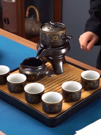 懒人茶具套装家用喝茶防烫泡茶壶陶瓷功夫茶杯石磨半自动冲茶神器#喝茶那点事 #泡茶 #懒人茶具套装 #陶瓷 #自动冲茶@DOU+好生意 @DOU+小助手