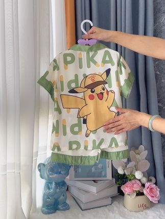 来看看儿子的比卡丘睡衣吧#儿童家居服 #高品质童装 #夏季新款 #面料柔软舒适 #抖in潮童新势力