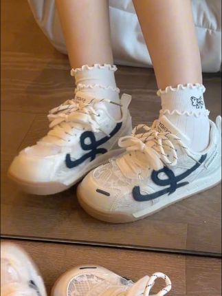 丑萌#透网板鞋 #休闲鞋#透气鞋子#厚底小白鞋#好穿又好搭