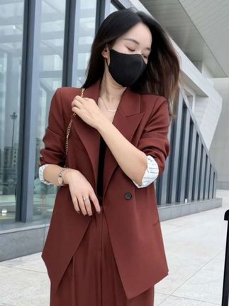 韩版新款时尚洋气小个子网红小西装套装#高级感穿搭 #西装套装 #时尚洋气 #早秋穿搭 #品质女装