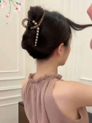 大号优雅亚克力抓夹轻奢女高级感发卡后脑勺时尚盘发夹百搭鲨鱼夹#头饰发饰 #时尚发饰 #爪夹