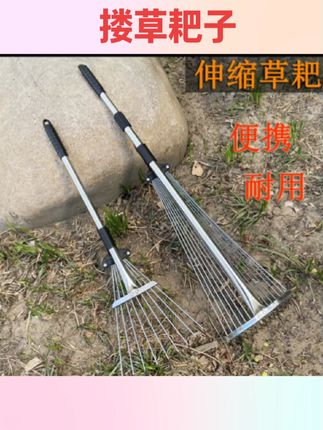#分享好物 搂草耙子不锈钢农用扒草清理搂树叶扒子钉耙伸缩园林园艺草坪工具#搂草耙子 #园艺工具 #钉耙 #搂草耙子不锈钢