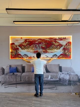 #鸿运当头 #山水画 #装饰画 #沙发背景画 #客厅装饰画