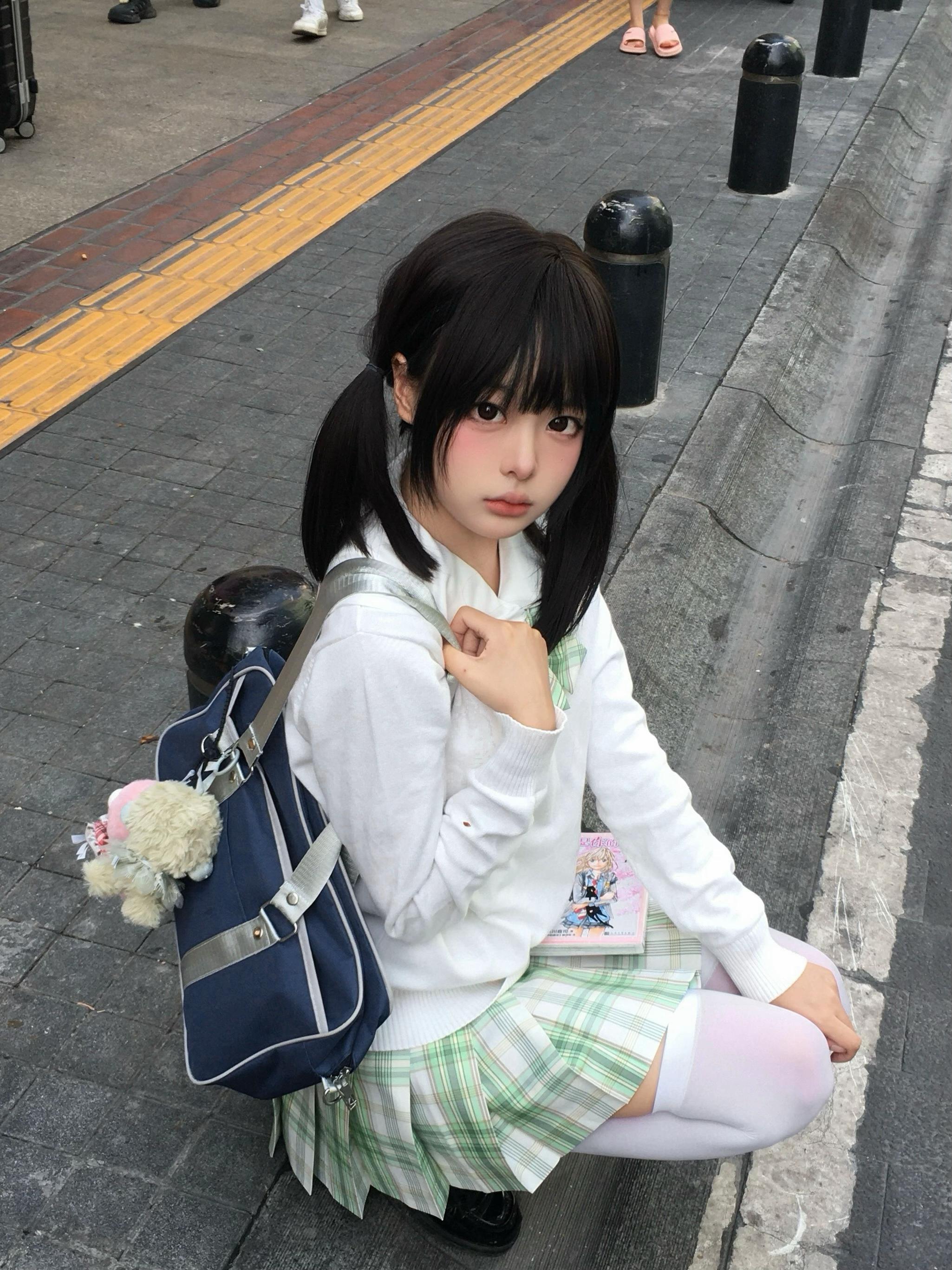 青菀真的很权威~#jk #jk制服 #jk格裙 #jk穿搭 #鹿语蝶