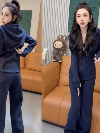 #点击小黄车直接购买 2025秋季新款时尚显瘦气质网红高档套装女高级百搭宽松大码两件套