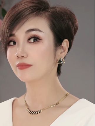 铜合金合成锆石耳饰 法式轻奢三角高级耳环女2025新款高级感耳钉#热门#热门音乐🔥