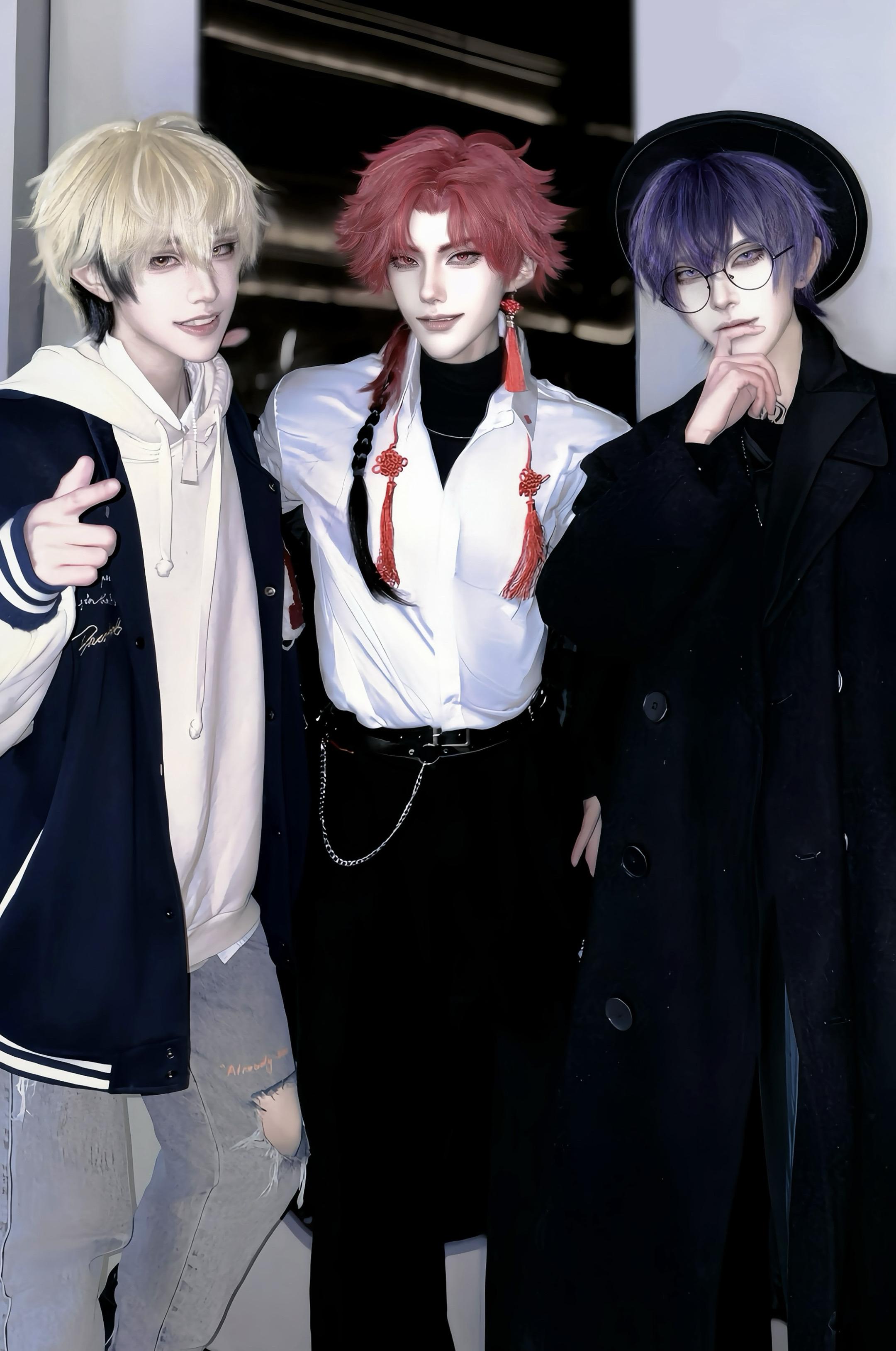 捞一捞在机场碰到的三个看着很正义的帅小伙。#时光代理人 #夏斐 #Vein #刘枭 #cos