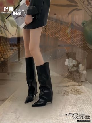 简约版裤管靴就是大气#时髦#秋冬新款 #靴子#长靴不掉筒 #辣妹