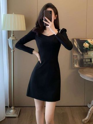 裙子女款爆款2025新款高级感连衣裙秋季洋气衣服知性风#秋款#包臀裙