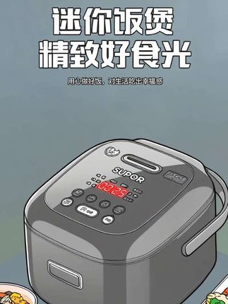苏泊尔2L球釜电饭煲,2-3人智能之选!蒸煮全自动,开启精致小家生活 #电饭煲