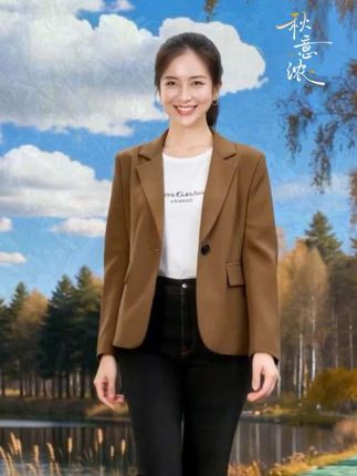 小西装外套女短款小个子春秋季春款设计感时尚百搭休闲小西服秋冬穿搭新鲜感在线#早秋穿搭三分钟出门不是梦#秋季微胖穿搭测评#初秋一周不重样穿搭#秋季不露腿穿搭
