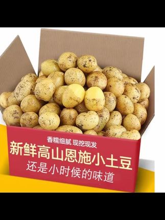 比鸡蛋还小的土豆 别看它又圆又小的 吃起来粉粉糯糯的 还有一股淡淡的甜味 是餐桌上不可少的 #优质主食 #恩施小土豆