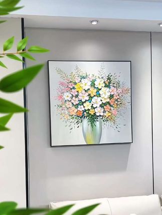 #繁花似锦油画 #装饰画 现代轻奢简约客厅沙发背景餐厅#挂画 #玄关画 #家居装饰画