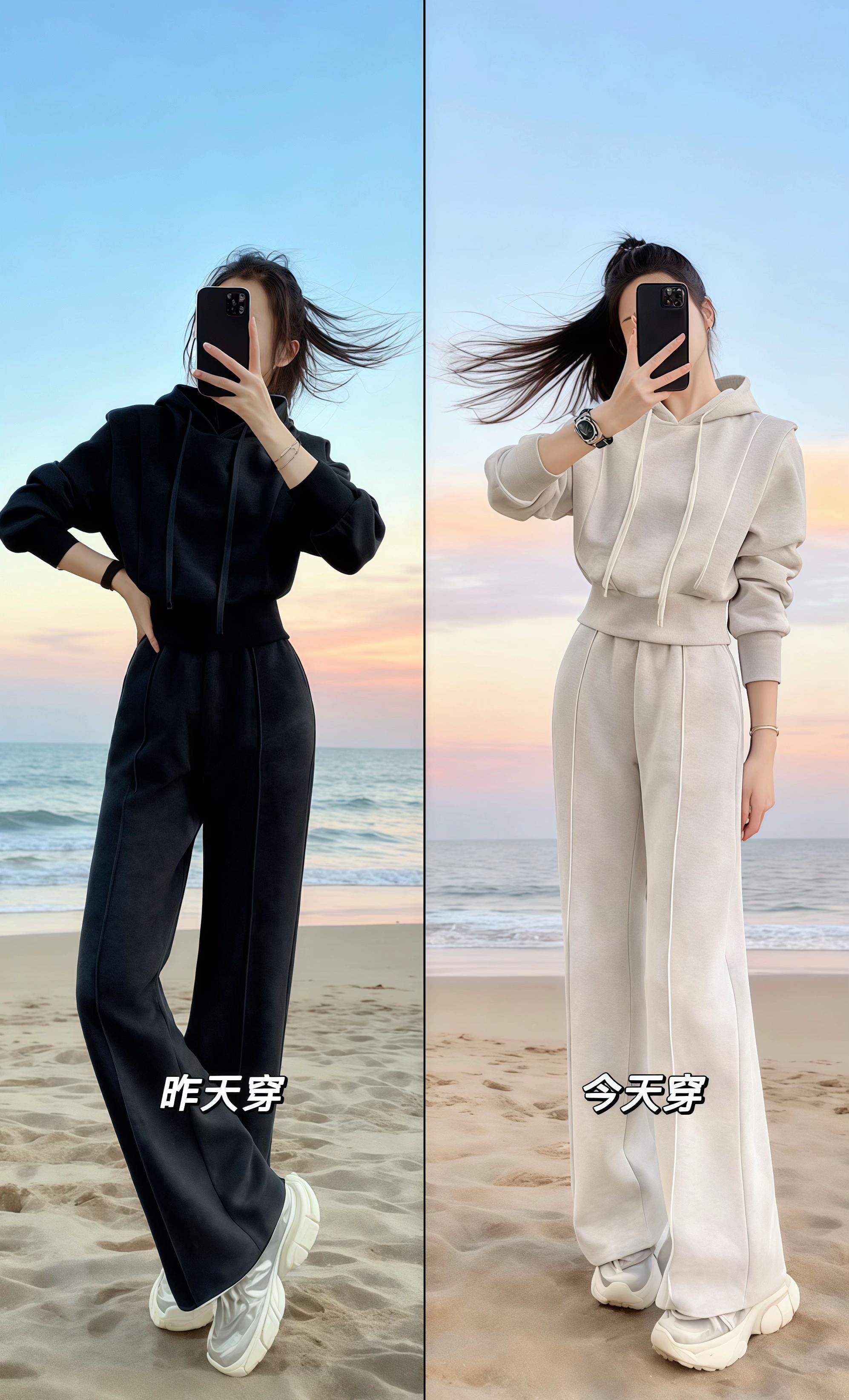 秋冬新款时尚气质两件套。家人们谁懂啊!小个子女生总是找不到合身又时尚的运动套装!这款专为小个子定制的时尚运动套装,简直是秋冬救星!卫衣设计感满满,完美修饰身形,搭配微裤,视觉上拉长腿部线条,小个子也能秒变大长腿! 在海边灯塔下,穿着它吹着海风,拍照氛围感直接拉满。日落时分,金色余晖洒在身上,套装与美景融为一体,休闲又时髦。 面料舒适透气,运动逛街都合适。现在入手,轻松拿捏秋冬时尚! #小个子女生穿搭 #秋冬运动套装 #时尚休闲风 #海边拍照穿搭#秋冬穿搭 @DOU+小助手 @DOU+上热门