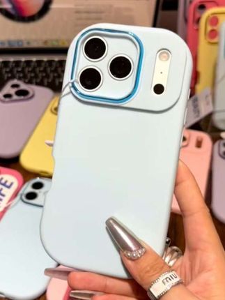 纯色护镜框适用苹果16/17手机壳iPhone15小米14vivoppo华为p70套#好物推荐🔥 #手机数码 #创意手机壳 #强烈推荐