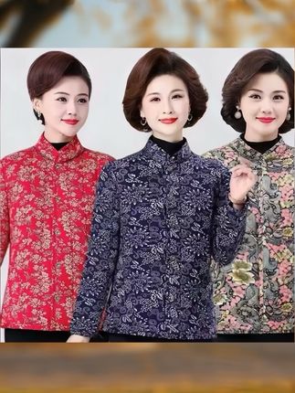 #冬季穿搭 #碎花棉袄 #棉衣棉服 #时尚妈妈装 #保暖又好看