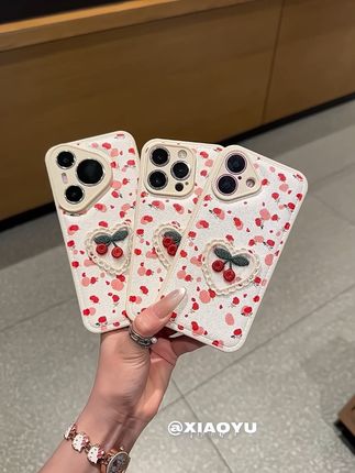 好小清新的可爱碎花樱桃手机壳~早秋换手机壳的第一次心动!#这也太好看了 #创意手机壳#这个手机壳真的长在我心巴上了 #仙女必备