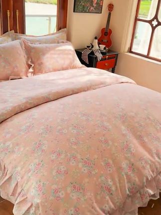 #皱皱纱四件套 #面料柔软舒适 #家纺床上用品