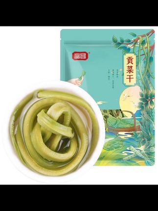 富昌贡菜干120g新鲜苔干苔菜火锅无叶贡菜响菜干货凉拌菜脱水蔬菜#好物#百货#好物分享#蔬菜#贡菜