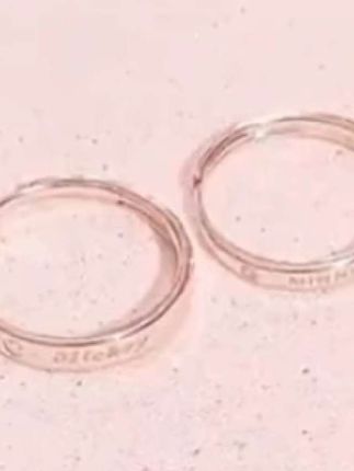 Disney/迪士尼 925银戒指 天生一对情侣对戒小众高级 #七夕 #七夕礼物 #情人节 #情人节礼物 #七夕情人节礼物