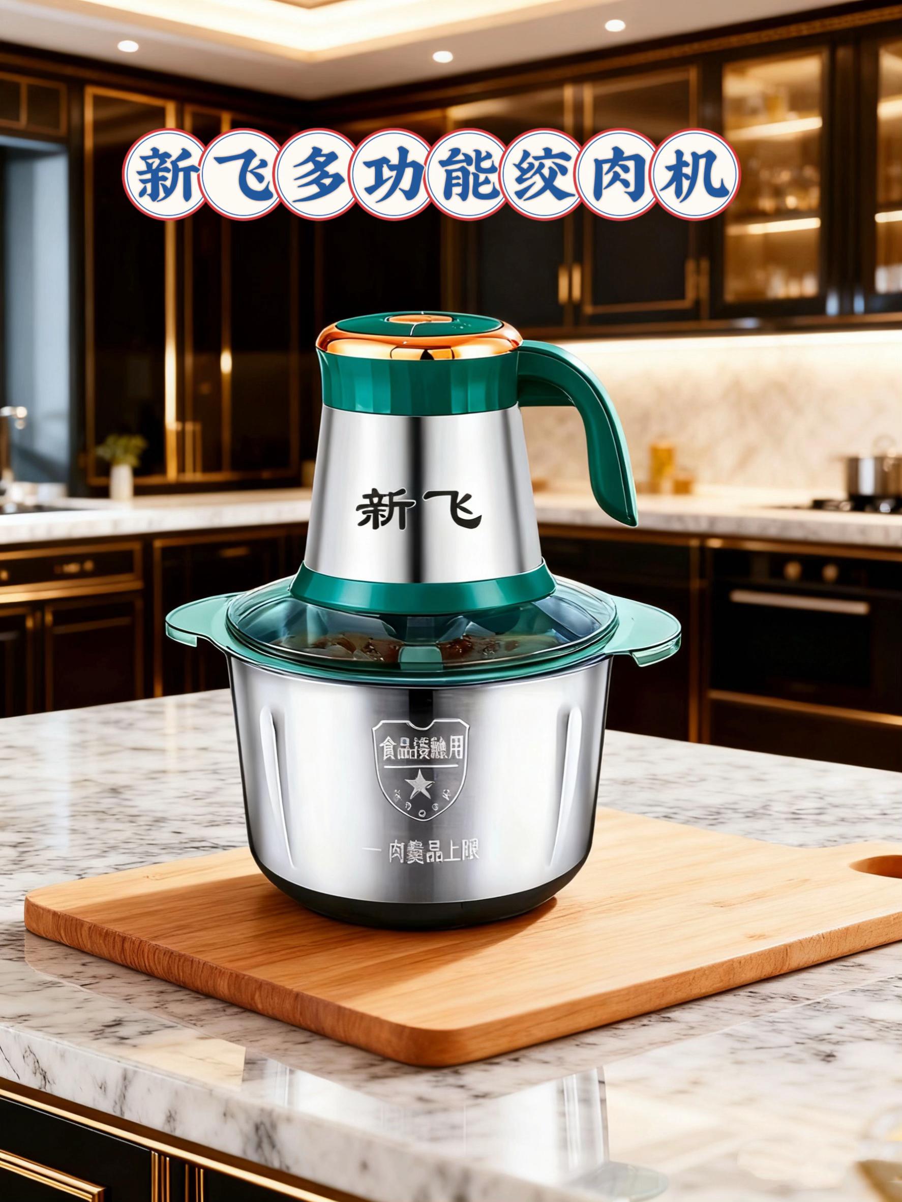 新飞5L电动料理器,不锈钢杯体耐用,大功率电机秒绞肉馅。包饺子、做肉羹,轻松搞定多样美味,让厨房料理高效又高级#厨房必备神器