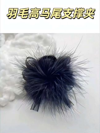 姐妹们,扁扁塌塌的后脑勺有了羽毛抓夹的加持,马上变得蓬松饱满!!#简单好看发型 #精致女人必备 #美出高级感 #羽毛抓夹 #喷泉高马尾