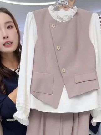 #休闲小香风女装高腰时尚套装通勤风休闲风法式套装