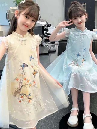 女童美式潮酷范儿短袖上衣卡其休闲裤子2025夏季潮酷#高品质童装 #气质旗袍 #夏季新品 #旗袍裙 #国风新时尚