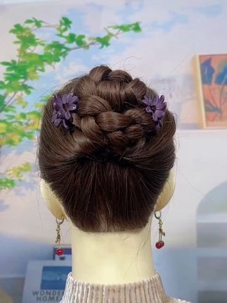 #编发教程 #菊花抓夹盘发