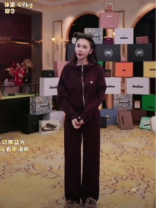 #女神穿搭 076时尚休闲松驰大牌感通勤套装2025秋装新款连帽长袖裤子套装#每日推荐 #时髦穿搭 #我又心动了 #简单穿搭