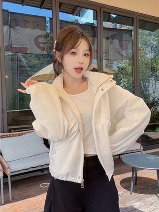 @2025秋季新款短款百搭冲锋衣工装外套设计感小个子bf休闲夹克上衣#同款 #每日分享 #秋季新款#谁穿谁好看#好物推荐🔥 @DOU+小助手 @DOU+上热门