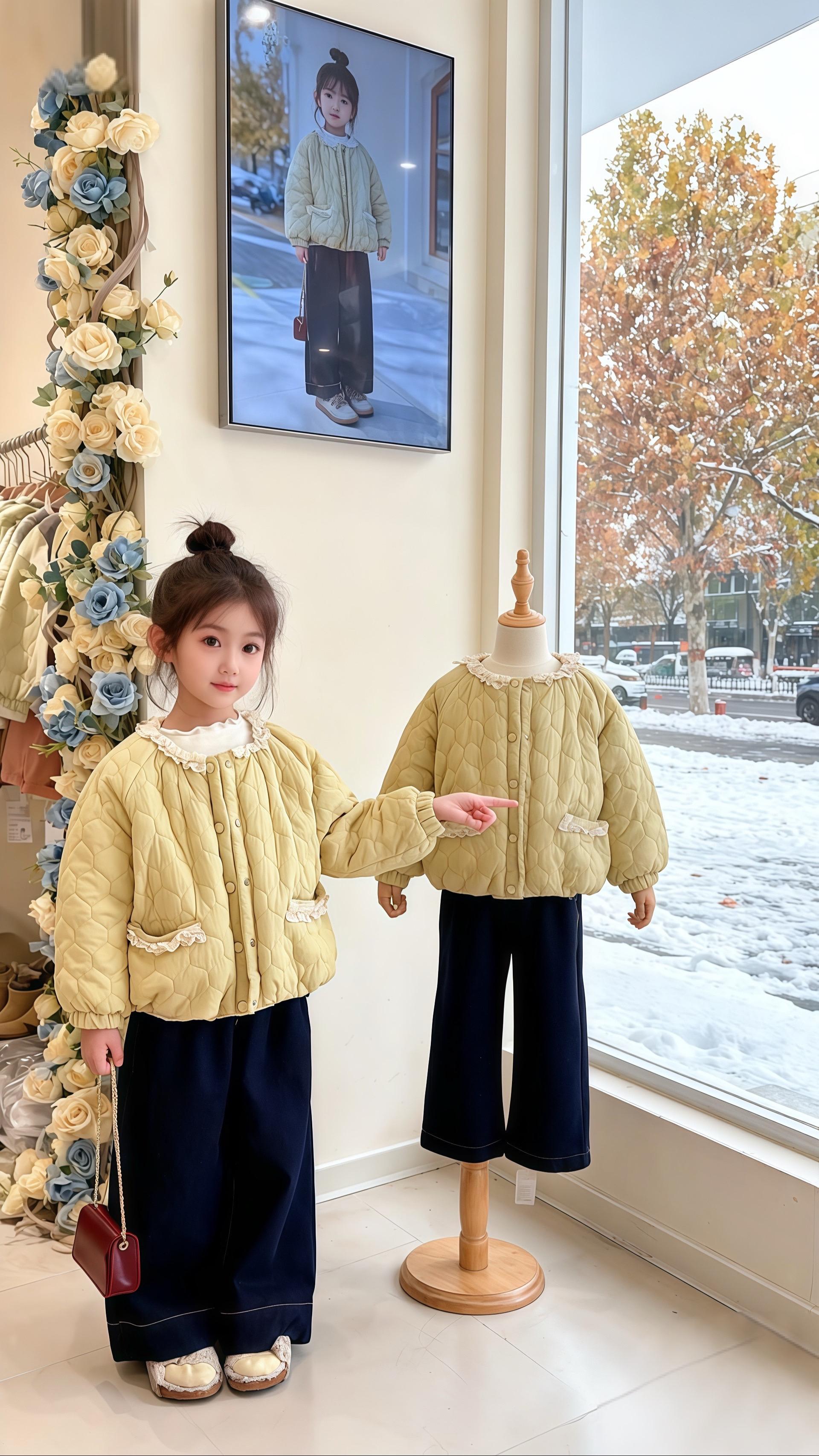 #女童穿搭 #女儿穿搭 #女童棉服外套 #棉服也能穿出时尚感 #甜美穿搭