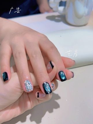 #美甲 #美甲教程 #好看的爆闪胶 ,少不了,每个款都少不了这个爆闪五代拜金七号!