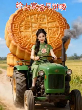 #抖音新特效 #ai生成 #给大家送月饼喽 #拍同款只需一张照片就可以