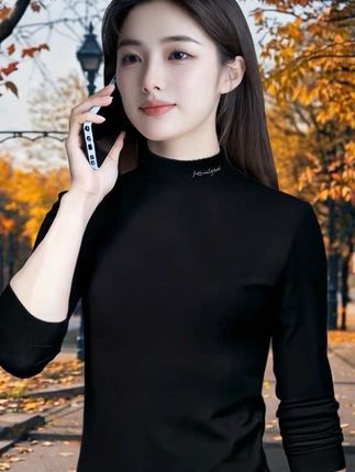 男士刺绣双面绒打底衫 罗蒙男士双面绒刺绣打底衫#谁穿谁好看 #品质男装 #男装t恤 #打底衫搭配 #面料舒适透气