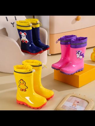 小黄鸭儿童雨鞋高筒防滑耐磨雨鞋男女孩幼儿加绒冬天学生雨靴长筒加厚雨鞋#儿童雨鞋 #儿童雨靴 #儿童雨鞋推荐 #儿童雨鞋防滑防水 #儿童雨靴防滑防水