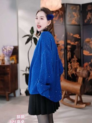 “星芒”羊毛织金大廓形新中式毛衣#慵懒风穿搭 #高级感穿搭 #女神穿搭 #只做高品质 #优雅气质
