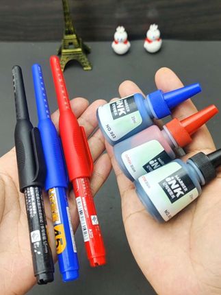 终于找到了一款可以加墨的长头记号笔,笔头又尖又细,狭小缝隙也能轻松标记,画线流畅不断墨#长头记号笔#加墨记号笔#实用好物