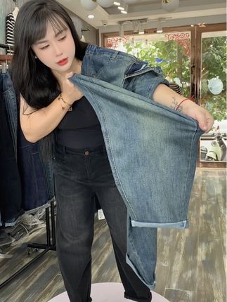 大码大弹力宽松显瘦九分老爹牛仔裤#大码女装#大码胖mm搭配 #大码胖mm搭配 #大码显瘦 #大码女装120斤到220斤
