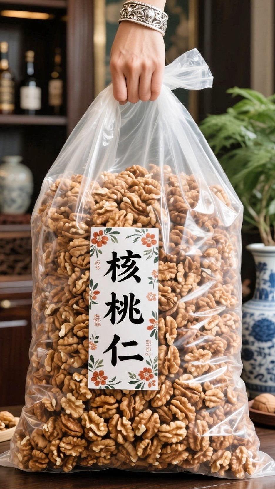 被这口新鲜核桃仁果干香迷糊了!薄皮一掰就开,果 仁白 白胖胖,咬下去又脆又嫩,满嘴都是自然清甜的坚果 香,完全没有千涩感!无论是当零食直接吃,还是拌沙拉、配酸奶,都超惊艳!根本停不下来,国它!#小时候味道#原味核桃仁#核桃仁#纯天然无添加