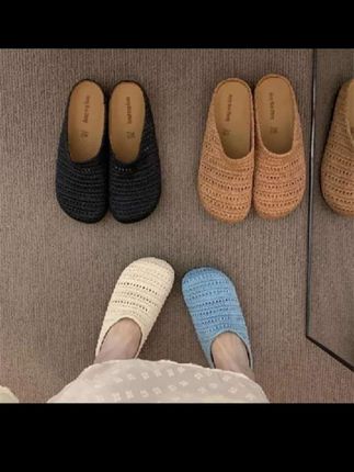 晚晚风厚底波西米亚勃肯鞋女外穿2025春夏度假一脚蹬包头半拖单鞋#百搭时尚好看又实惠#新款凉鞋 #半拖鞋 #博肯鞋