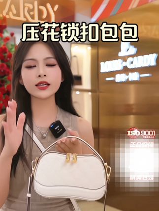 路易卡迪 LC字母压花锁扣手提单肩斜挎包#包包推荐 #百搭包包 #种草 #轻奢包包