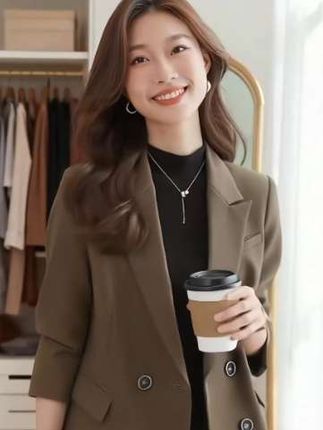 #早秋高智感职场穿搭 #减龄显瘦穿搭 #外套穿搭 #美搭尽显女神范 #女士款西装外套