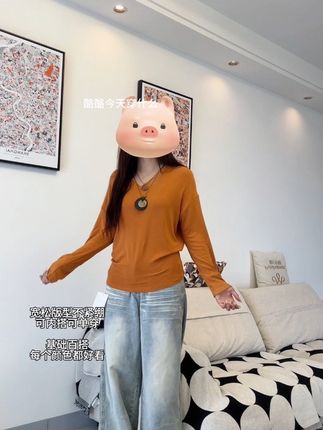 宽松打底不会出错#打底衫 #宽松版型 #宽松遮肚