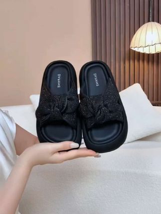 #夏日凉拖#厚底蝴蝶结凉拖#拖鞋#新款