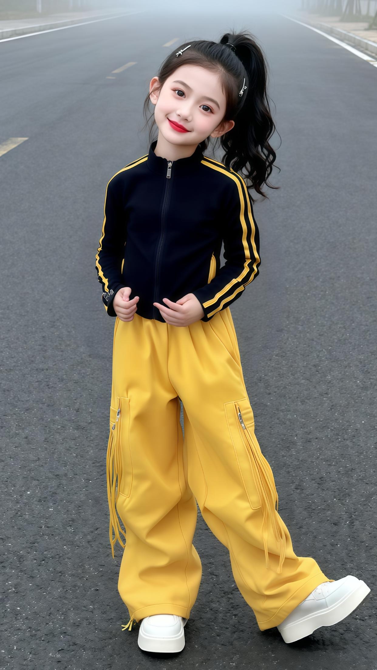 #人类幼崽的百变穿搭 #套装显瘦穿搭 #酷女孩穿搭 #潮童穿搭 #春秋套装