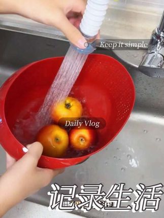 家用水龙头过滤花洒头,360°旋转延伸,防溅功能超出色!